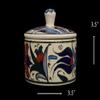 EliPOT Ceramic Sugar Holder, Ceramic Sugar Holder, Ceramic Table Sugar Holder (White and Blue) view 4