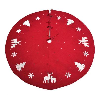 ZHENYANG CAREG Xmas Tree Skirt Red Carpet Christmas Embellishment Holiday Skirts Compatible with Home Party Props