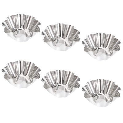 Hemoton Egg Tart Wrapper 12Pcs Egg Tart, Stainless Steel Mini Tart/Pie Pans, Mini Pie Tartlet Cake, Reusable Cupcake Muffin Baking Cup for Kitchen Seasoning Bowl