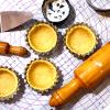 Hemoton Egg Tart Wrapper 12Pcs Egg Tart, Stainless Steel Mini Tart/Pie Pans, Mini Pie Tartlet Cake, Reusable Cupcake Muffin Baking Cup for Kitchen Seasoning Bowl view 2