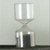 Cylindrical Hourglass 5/15/30 Minutes Sand Clock Durable Glass Hourglass Timer for Romantic Mantel Office Desk Decor Birthday Gift Kids Games (5 Minutes, Black) view 1