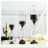 Cylindrical Hourglass 5/15/30 Minutes Sand Clock Durable Glass Hourglass Timer for Romantic Mantel Office Desk Decor Birthday Gift Kids Games (5 Minutes, Black) view 4