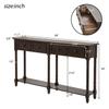 Console Table,Sofa Table with 2 Storage Drawers and Bottom Shelf for Living Room, Entryway Easy Assembly (Espresso) view 2