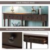 Console Table,Sofa Table with 2 Storage Drawers and Bottom Shelf for Living Room, Entryway Easy Assembly (Espresso) view 3
