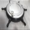 24 Inches Wooden Black Ship Wheel Porthole Silver Finish Mirror Pirate Boat Mirror view 2