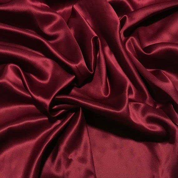 Silk Satin Split Sheets - Soft Luxury 5-Pieces Satin Split Bed Sheet Set for Adjustable Beds with 15 inches deep Pocket (Split Queen Burgundy)