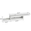 ChooChoo Wall Mounted TV Stand, Media Console Stand, 60 TV Storage Shelf, Floating TV Stand Entertainment Shelf for Living Room, Bedroom, White view 2