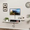 ChooChoo Wall Mounted TV Stand, Media Console Stand, 60 TV Storage Shelf, Floating TV Stand Entertainment Shelf for Living Room, Bedroom, White view 3