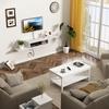 ChooChoo Wall Mounted TV Stand, Media Console Stand, 60 TV Storage Shelf, Floating TV Stand Entertainment Shelf for Living Room, Bedroom, White view 4