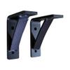 Rustic Red Door Co. Steel Heavy Duty Triangle Support Floating Shelf Bracket - Small Decorative - DIY Rustic Shelving Brackets (Pack of 2) (4"x5"x1.5",Black Texture) view 1