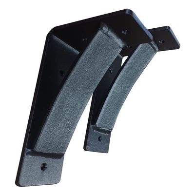 Rustic Red Door Co. Steel Heavy Duty Triangle Support Floating Shelf Bracket - Strong - DIY Rustic Shelving Brackets (Pack of 2) (5"x8"x2.5", Black Texture)