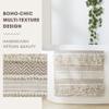 Ink+Ivy Bath Rug Hand-Woven Texture Shaggy Striped Soft & Water Absorbent, Boho Bathroom Dcor Bath-Mats, Non-Slip Absorbent Quick Dry Mats for Tub, Shower Room, Asher, 20x32 Natural view 3