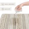 Ink+Ivy Bath Rug Hand-Woven Texture Shaggy Striped Soft & Water Absorbent, Boho Bathroom Dcor Bath-Mats, Non-Slip Absorbent Quick Dry Mats for Tub, Shower Room, Asher, 20x32 Natural view 4