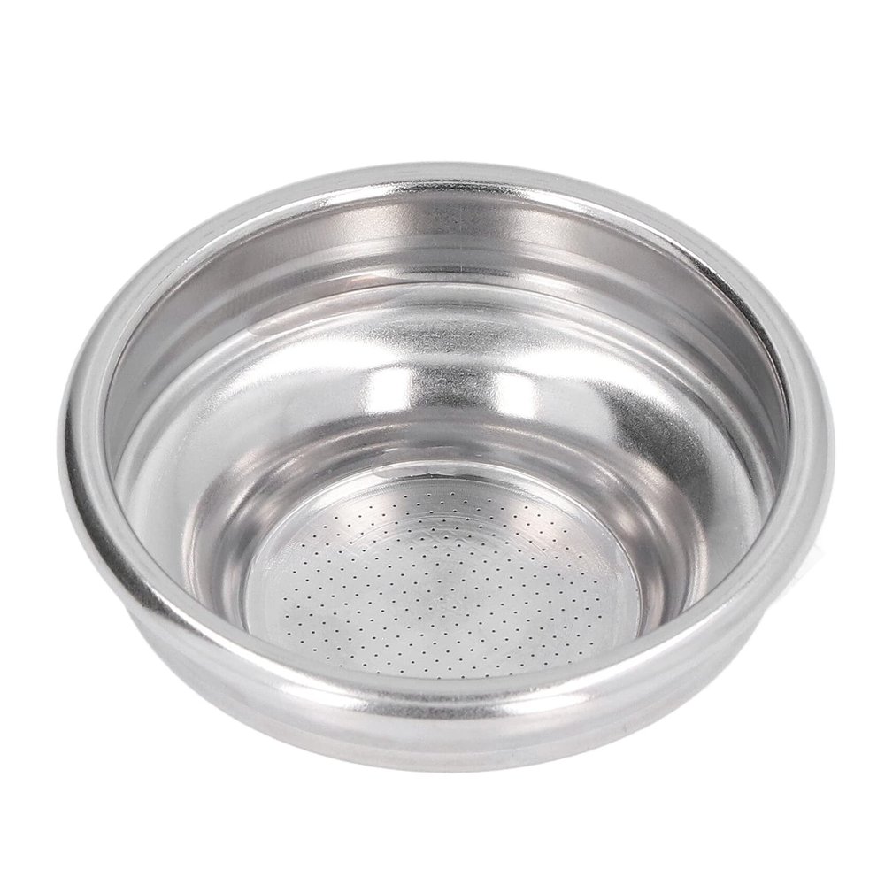 Coffee Stainless Filter Basket, 1 Cup Stainless Steel Single Wall Coffee Filter Basket Pressurized Porous Filter Basket for 58mm Handle