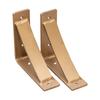 Rustic Red Door Co. Steel Heavy Duty Triangle Support Floating Shelf Bracket - Decorative - DIY Rustic Shelving Brackets (Pack of 2) (6"x7"x2, Mist Bronze) view 1