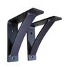 Rustic Red Door Co. Steel Heavy Duty Triangle Support Floating Shelf Bracket - Sturdy - DIY Rustic Shelving Brackets (Pack of 2) (8"x9"x2.5", Black Texture) view 1