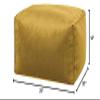Gouchee Home Roll Velvet Ottoman/Pouf Multi-Function Lounger Stool Footrest with Filling Mustard view 4