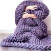 BAILR Cozy Throw Blankets 4759inch, Chunky Knit Blanket Chenille Soft Throw Blanket, Blankets Machine Washable for Couch Bed Sofa Travel Camping (O 120150cm) view 1