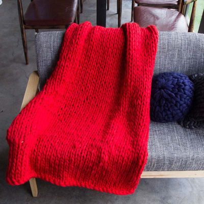 BAILR Chunky Knitted Throw Blanket 4759inch, Cozy Chunky Blankets, Large Throw Bed Blanket for Couch, Sofa, Home Decor, Gift - Machine Washable (J 120150cm)