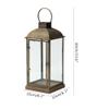 BOOMLATU Gold Lantern Candle Holder Centerpiece 23.6in Tall,Metal Candle Lanterns with Glass for Indoor Outdoor Events Parities and Weddings (Large) view 2