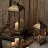 BOOMLATU Gold Lantern Candle Holder Centerpiece 23.6in Tall,Metal Candle Lanterns with Glass for Indoor Outdoor Events Parities and Weddings (Large) view 4