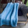 BAILR Chunky Knitted Throw Blanket 3979inch, Cozy Chunky Blankets, Large Throw Bed Blanket for Couch, Sofa, Home Decor, Gift - Machine Washable (D 100200cm) view 1