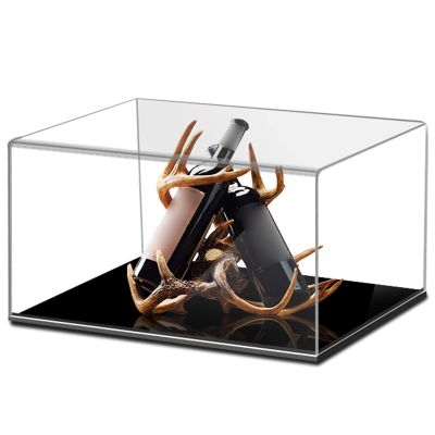 LXLIGHTS Acrylic Display Case Showcase, Stackable Transparent Collectibles Countertop Box, Cube Dustproof Organizer Clear for Models Toys Jewelry Display, Customizable