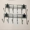 Home Storage Space HSS Steel Wire Shelving 18" Wide Side Bar W/6 hooks, No Collar, Add-on, Chrome, 2-PACK view 1