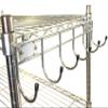 Home Storage Space HSS Steel Wire Shelving 18" Wide Side Bar W/6 hooks, No Collar, Add-on, Chrome, 2-PACK view 2