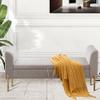 Alunaune Modern Velvet Storage Bedroom Bench End of Bed Bench, Upholstered Armed Entryway Bench Ottoman Settee for Living Room-Grey view 3