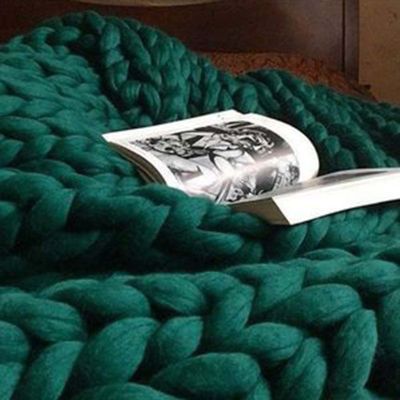 BAILR Cozy Throw Blankets 4771inch, Chunky Knit Blanket Chenille Soft Throw Blanket, Blankets Machine Washable for Couch Bed Sofa Travel Camping (R 120180cm)
