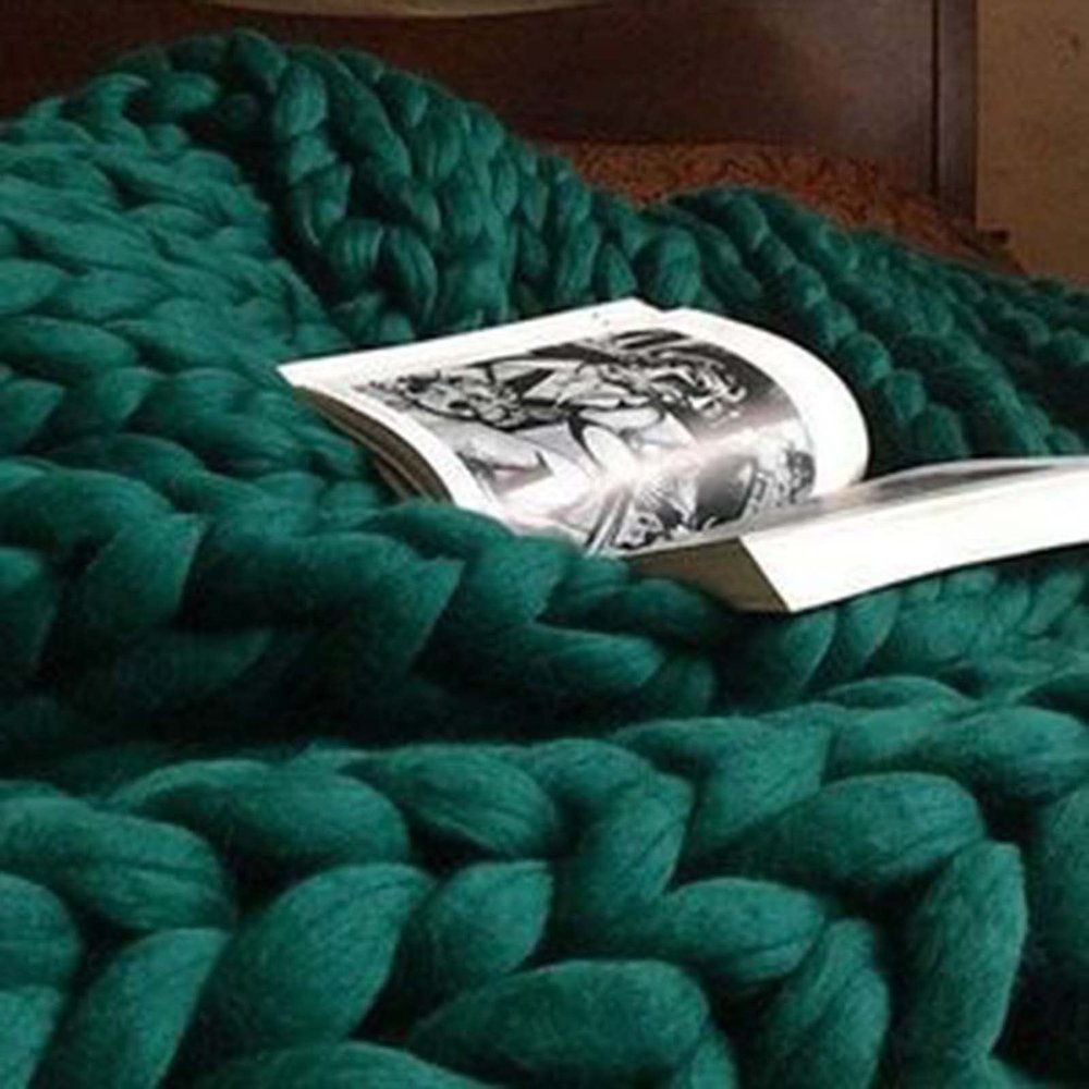 BAILR Cozy Throw Blankets 4771inch, Chunky Knit Blanket Chenille Soft Throw Blanket, Blankets Machine Washable for Couch Bed Sofa Travel Camping (R 120180cm)