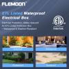 Flemoon [3 Pack] Outdoor Extension Cord Safety Cover with Waterproof Seal, Weatherproof Electrical Connection Box to Protect Outdoor Outlet, Plug, Socket, Christmas Holiday Decoration Light, Orange view 4