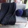 BAILR Chunky Knitted Throw Blanket 3139inch, Cozy Chunky Blankets, Large Throw Bed Blanket for Couch, Sofa, Home Decor, Gift - Machine Washable (G 80100cm) view 1