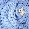 BAILR Chunky Knitted Throw Blanket 3139inch, Cozy Chunky Blankets, Large Throw Bed Blanket for Couch, Sofa, Home Decor, Gift - Machine Washable (G 80100cm) view 2