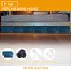 QIYIHOME Under Bed Blocker for Pets, Gap Bumper for Under Bed, Stop Things Going Under Bed or Sofa Couch, Toys Blocker for Cats Dogs, Easy to Install, Total 7" Height 78.5" Length, Black view 2