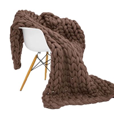 BAILR Cozy Throw Blankets 4759inch, Chunky Knit Blanket Chenille Soft Throw Blanket, Blankets Machine Washable for Couch Bed Sofa Travel Camping (E 120150cm)