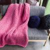 BAILR Chunky Knitted Throw Blanket 3979inch, Cozy Chunky Blankets, Large Throw Bed Blanket for Couch, Sofa, Home Decor, Gift - Machine Washable (I 100200cm) view 1