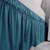 JHION Ruffled Bed Skirt, Adjustable Elastic Bed Skirt, Three Sided Wrap Around, 15 Inches Drop Easy to Put On, Dust Ruffles Solid Color Bed Skirt view 2