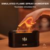 Small Evaporative Flame Humidifier, Essential Oil Diffuser with Flame Night Light, Room Humidifier for Bedroom,for Home Small Room Office Travel Super Quiet, Auto Shut-off (black) view 2