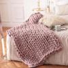 BAILR Cozy Throw Blankets 4759inch, Chunky Knit Blanket Chenille Soft Throw Blanket, Blankets Machine Washable for Couch Bed Sofa Travel Camping (P 120150cm) view 1