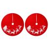 CAREG 2 Pcs Christmas Tree Skirt - 39.4 Inches Large Tree Skirt with Santa and Reindeers Pattern Compatible with Xmas Holiday Decoration (Color : Light Green) view 1