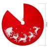 CAREG 2 Pcs Christmas Tree Skirt - 39.4 Inches Large Tree Skirt with Santa and Reindeers Pattern Compatible with Xmas Holiday Decoration (Color : Light Green) view 2