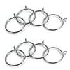 Heyiarbeit 24PCS Curtain Rings Metal 45mm/1.77" Inner Dia Drapery Ring for Curtain Rods Silver Tone view 1