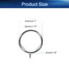 Heyiarbeit 24PCS Curtain Rings Metal 45mm/1.77" Inner Dia Drapery Ring for Curtain Rods Silver Tone view 2