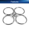 Heyiarbeit 24PCS Curtain Rings Metal 45mm/1.77" Inner Dia Drapery Ring for Curtain Rods Silver Tone view 3
