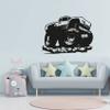 Monster Truck Silhouette Motocross Mud Bogging ATV Racing Monster Truck Off Road Vehicle Oversized Tires Vinyl Wall Art Sticker Decal Home Room Kids Room Boys Girls Room Nursery Room Size (8x10 inch) view 1