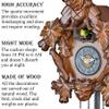 TIMEGEAR Cuckoo Clock with Automatic Night Mode, Quartz Movement and Carved Deer Head (Brown) view 2