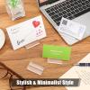 Blulu 20 Pieces Acrylic Place Card Holders 2 Inch Clear Stands Base with 3 mm Card Slot Numbers Display Table Sign for Wedding Exhibition Office Cafe Restaurant Photo Menu Meeting Table Decorations view 4