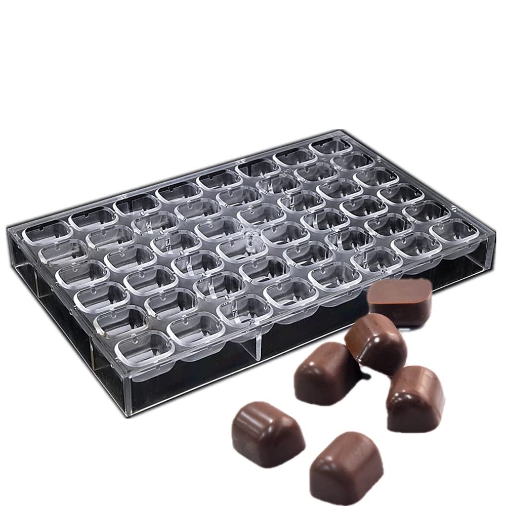 48 Cavities Rectangle Cube Pills Shape Hard Polycarbonate Plastic Chocolate Mold Candy Ice Mould Sugarcraft Moldes DIY Baking